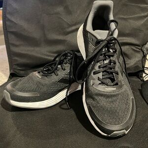 Brand new men’s adidas size 10.5 all black with white sole